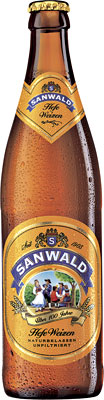 Das Bier Sanwald Hefe Weizen wird hier als Produktbild gezeigt.
