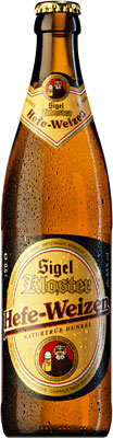Das Bier Sigel Kloster Hefe-Weizen Naturtrüb Dunkel wird hier als Produktbild gezeigt.