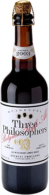Das Bier Three Philosophers Quadrupel wird hier als Produktbild gezeigt.