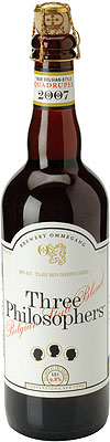 Das Bier Three Philosophers Quadrupel wird hier als Produktbild gezeigt.