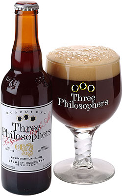 Das Bier Three Philosophers Quadrupel wird hier als Produktbild gezeigt.
