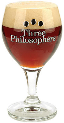 Das Bier Three Philosophers Quadrupel wird hier als Produktbild gezeigt.