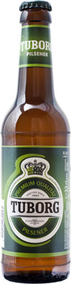 Das Bier Tuborg Pilsener wird hier als Produktbild gezeigt.
