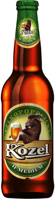 Das Bier Velkopopovický Kozel 11° Medium wird hier als Produktbild gezeigt.