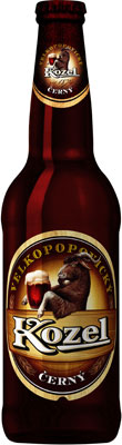 Das Bier Velkopopovický Kozel ?erný (Dark) wird hier als Produktbild gezeigt.