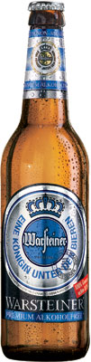 Das Bier Warsteiner Premium Alkoholfrei wird hier als Produktbild gezeigt.