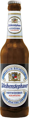 Das Bier Weihenstephan Hefeweissbier Alkoholfrei wird hier als Produktbild gezeigt.
