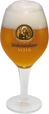 Das Bier Weihenstephan Vitus wird hier als Produktbild gezeigt.