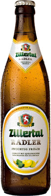 Das Bier Zillertal Radler wird hier als Produktbild gezeigt.