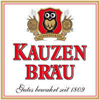 Das Logo der Brauerei Kauzen-Bräu wird hier gezeigt.