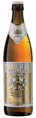 Das Bier Allgäuer Brauhaus Bayrisch Hell wird hier als Produktbild gezeigt.
