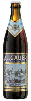Das Bier Allgäuer Brauhaus Cambonator Dunkler Doppelbock wird hier als Produktbild gezeigt.