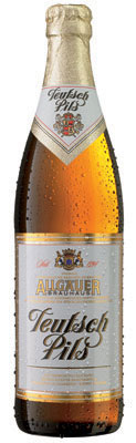 Das Bier Allgäuer Brauhaus Teutsch Pils wird hier als Produktbild gezeigt.