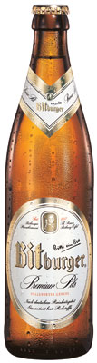 Das Bier Bitburger Premium Pils wird hier als Produktbild gezeigt.