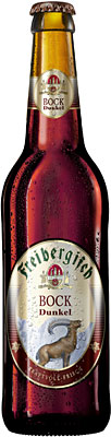 Das Bier Freibergisch Bock Dunkel wird hier als Produktbild gezeigt.