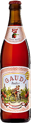 Das Bier Gaudi Radler Himbeer wird hier als Produktbild gezeigt.