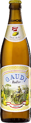 Das Bier Gaudi Radler Zitrone wird hier als Produktbild gezeigt.