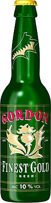 Das Bier Gordon Finest Gold wird hier als Produktbild gezeigt.