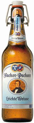Das Bier Hacker-Pschorr Leichte Weisse wird hier als Produktbild gezeigt.