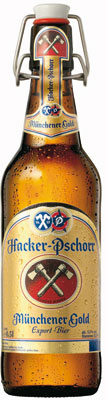 Das Bier Hacker-Pschorr Münchener Gold wird hier als Produktbild gezeigt.