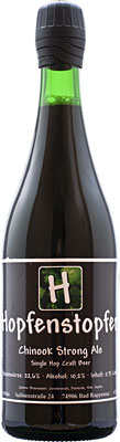 Das Bier Hopfenstopfer Chinook Strong Ale wird hier als Produktbild gezeigt.