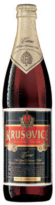Das Bier Kruovice Original Böhmisches Schwarzbier (?erné) wird hier als Produktbild gezeigt.