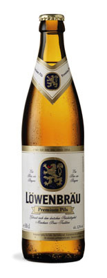 Das Bier Löwenbräu Premium Pils wird hier als Produktbild gezeigt.