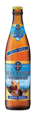 Das Bier Malteser Weissbier Hefe Hell wird hier als Produktbild gezeigt.