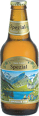 Das Bier Säntis Kristall Spezial wird hier als Produktbild gezeigt.