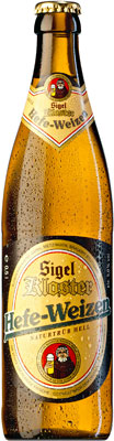 Das Bier Sigel Kloster Hefe-Weizen Naturtrüb Hell wird hier als Produktbild gezeigt.