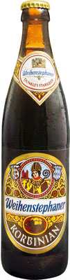 Das Bier Weihenstephan Korbinian wird hier als Produktbild gezeigt.